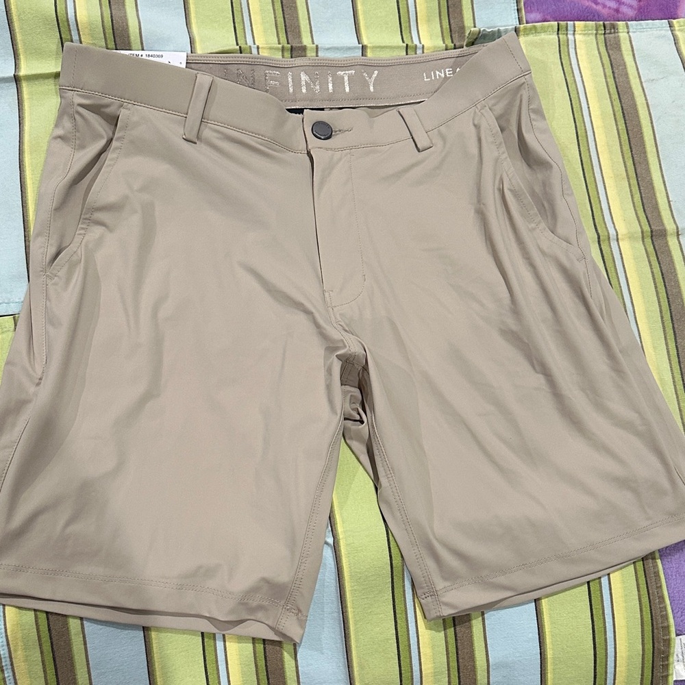 Infinity LinearFlex Tan Flat Front Shorts